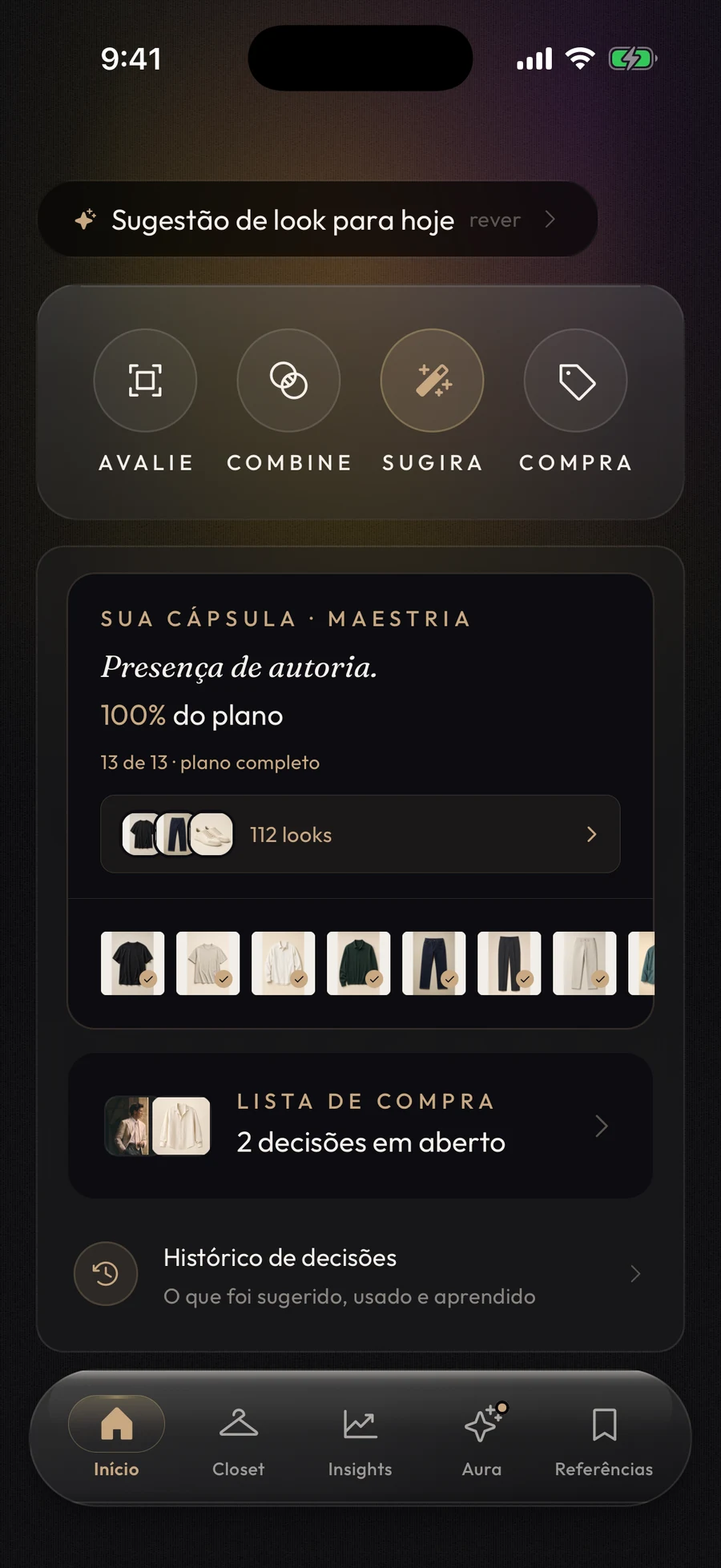 Tela Início do app VULORI